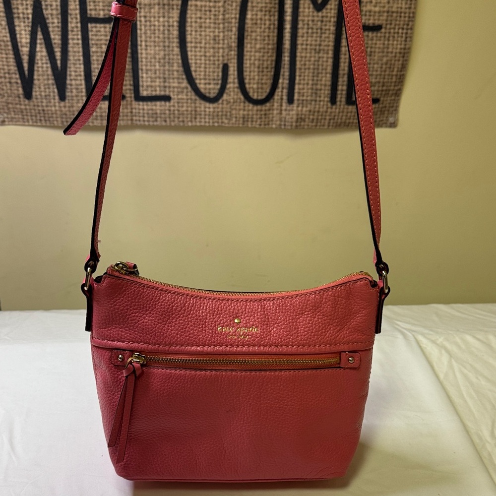 Kate Spade New‎ York Pink Pebbled Leather Crossbody Bag - Picture 3 of 12